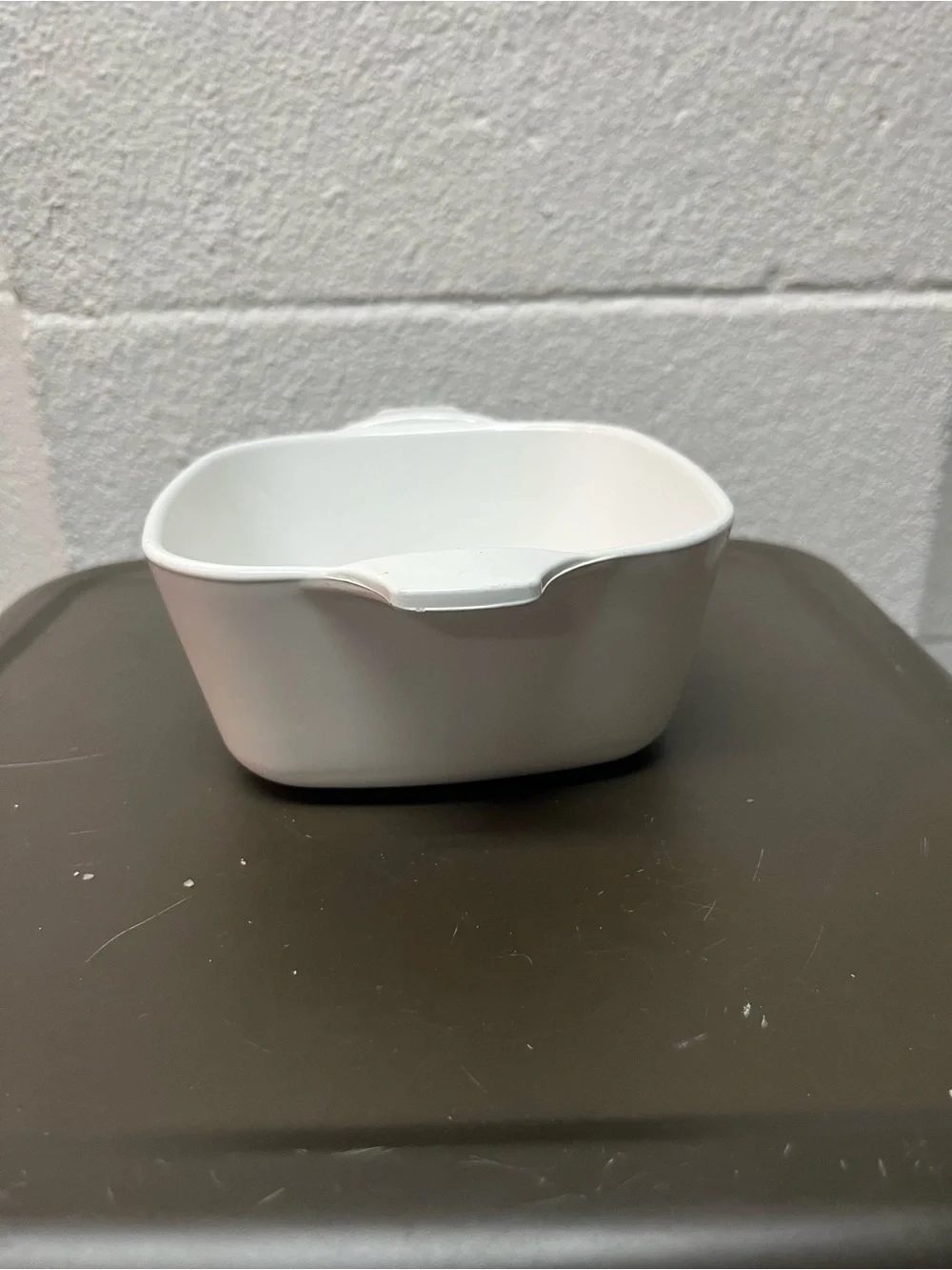 Corningware White Casserole with Blue Floral Design